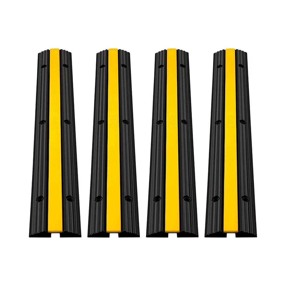 1 Channel Cable Protector Solid Ramp 4 Pack