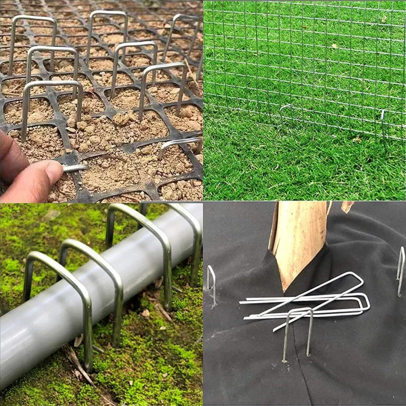 100pcs Weed Mat Pins Galvanised Garden Landscape Staples - Image 4