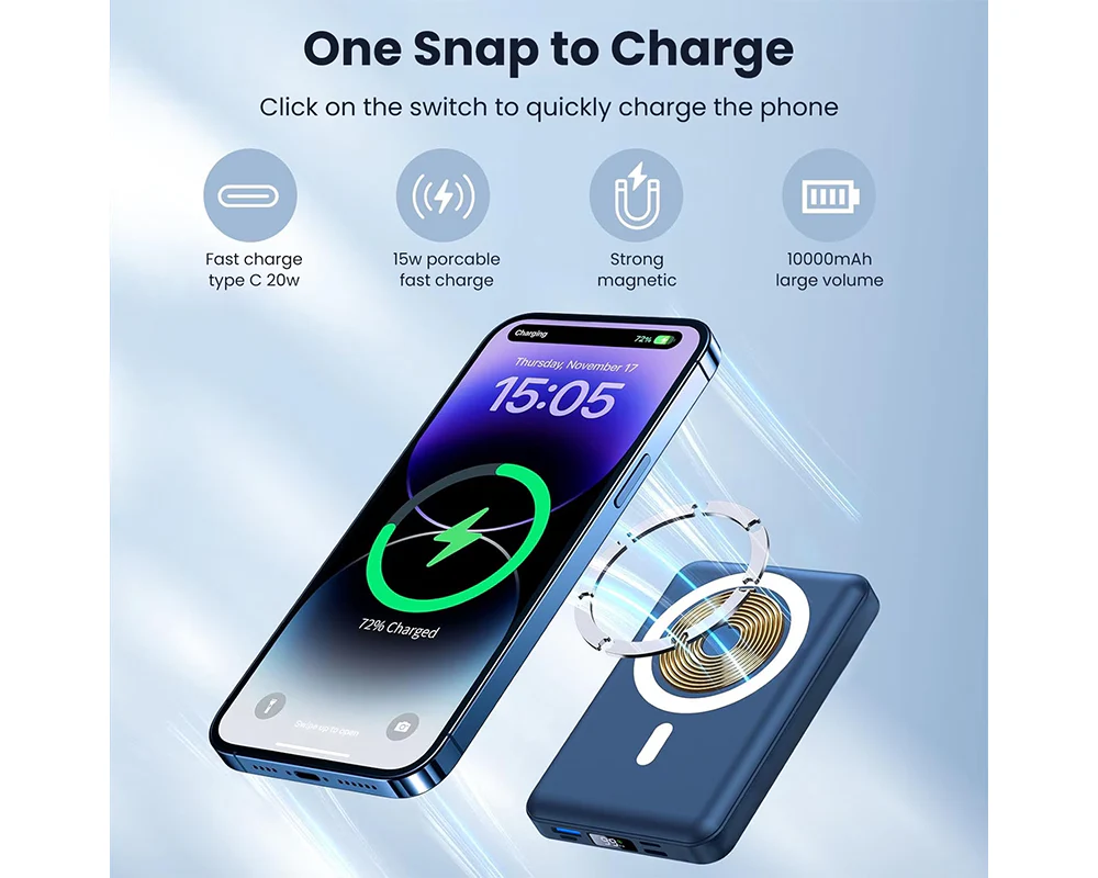 10000mah Wireless Charging Power Bank - Image 4