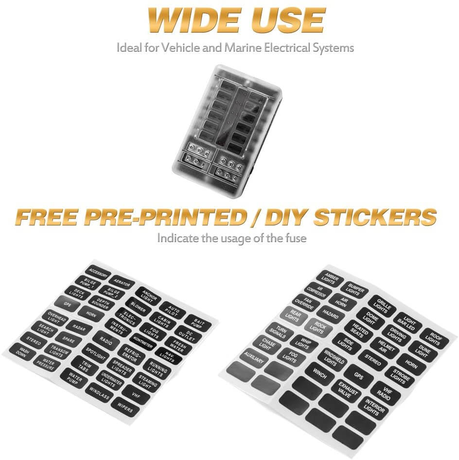 12 Circuit Negative Bus Blade Fuse Block - Image 5