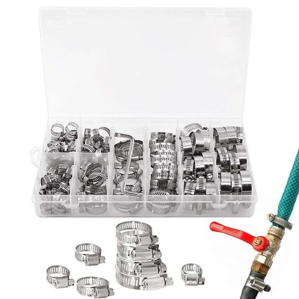 120PCS Hose Pipe Clamps Clips