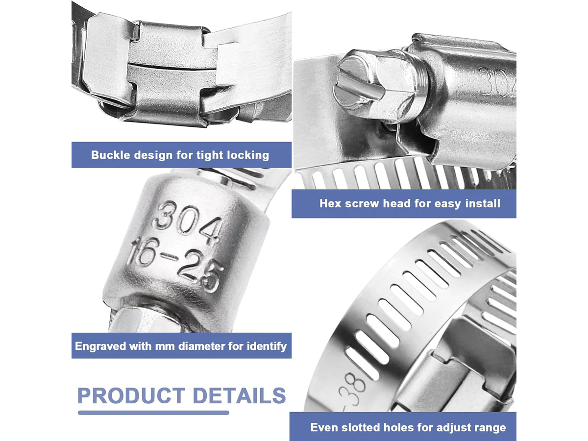 120PCS Hose Pipe Clamps Clips - Image 6