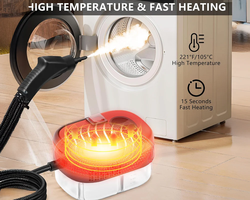 Handheld 2500W Steam Cleaner High Temperature Pressurized - Image 4