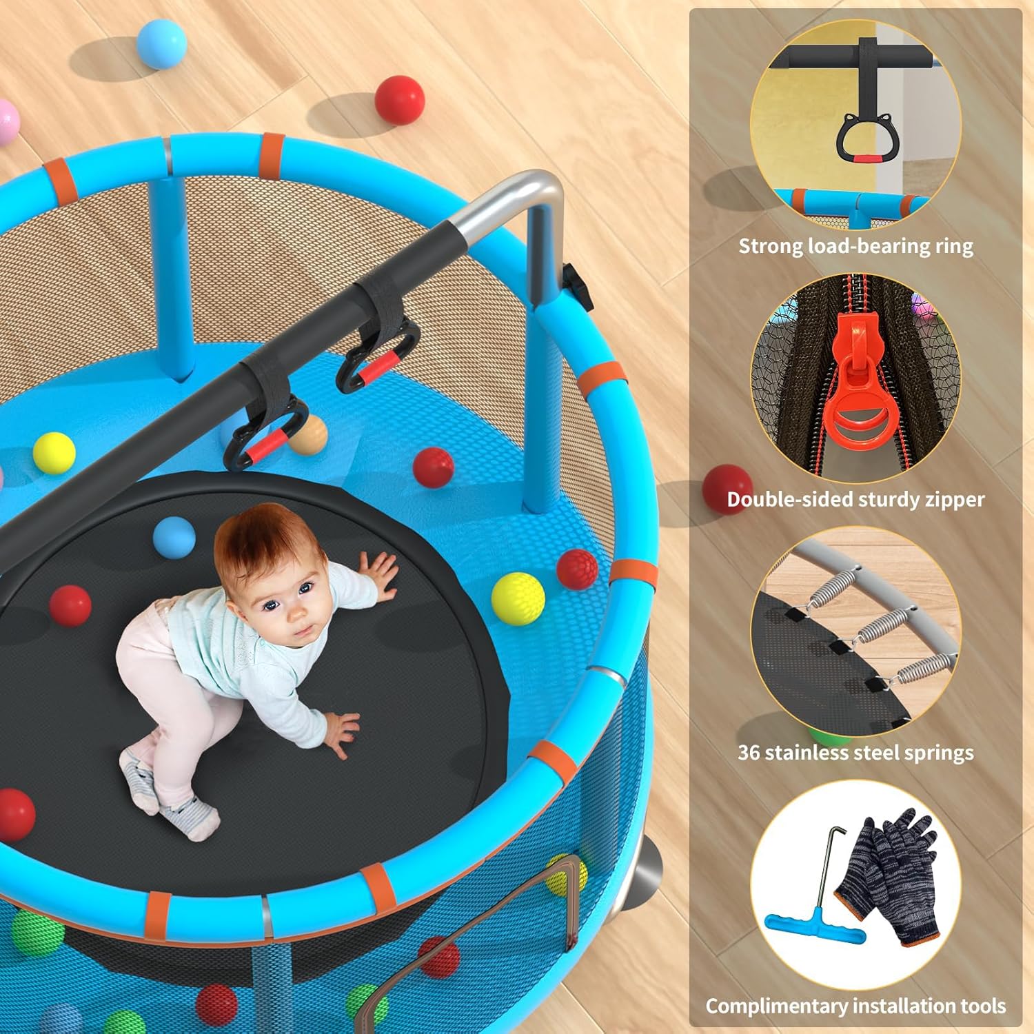 Mini Kids Trampoline 1.2M - Image 5