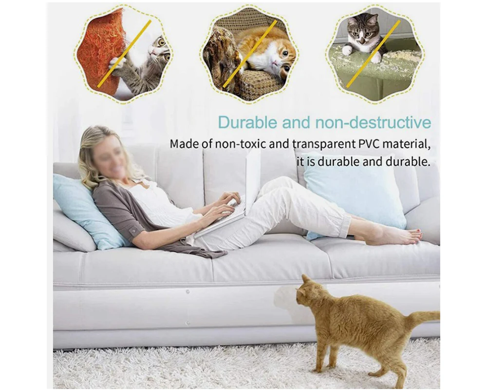 12pcs Cat Couch Sofa Scratch Guard Stickers Furniture Anti-Scratching Protector - Image 8