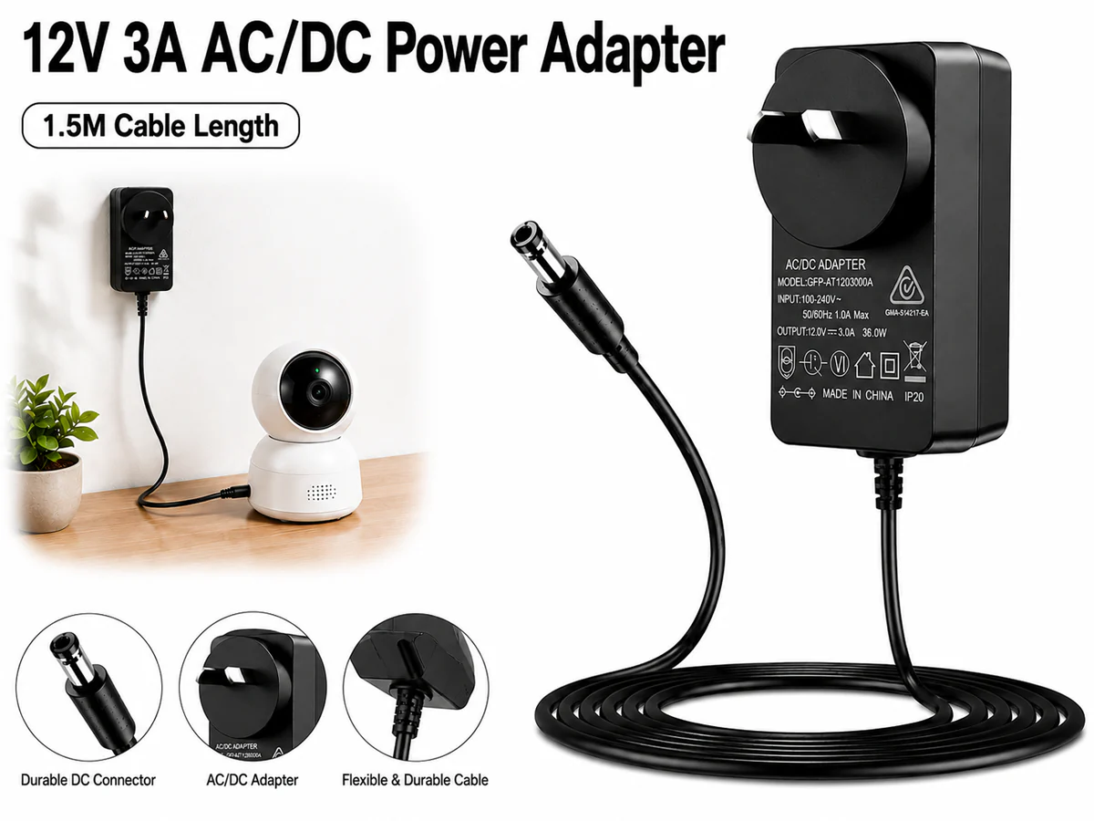 12V 3A Power Adapter - Image 2