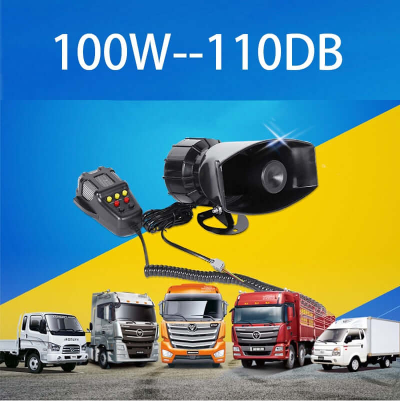 12V 60W Car Siren Ambulance Warning Alarm Loudspeaker W/Mic Sound - Image 2