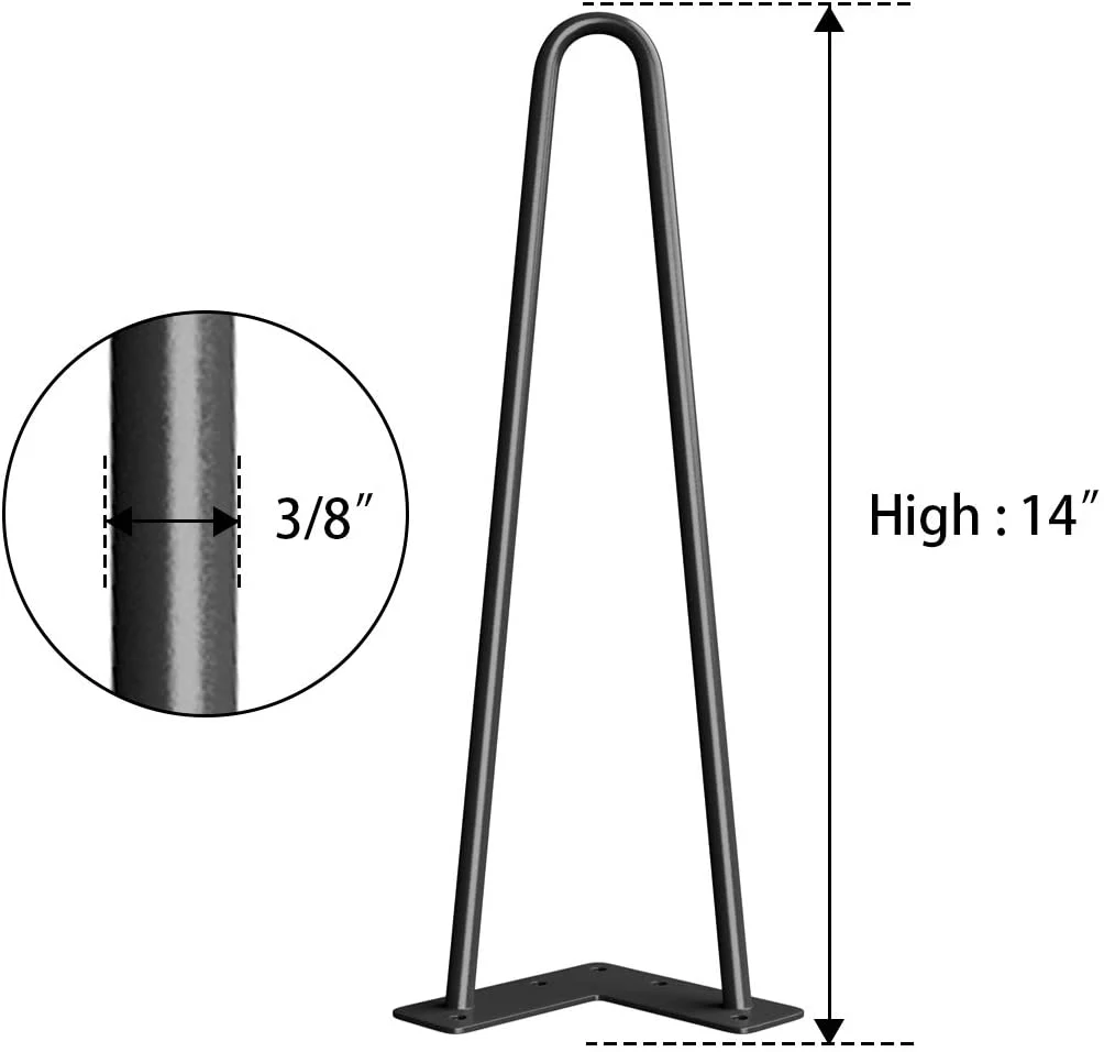 Hairpin Leg Table Legs 14inch 4pcs - Image 6