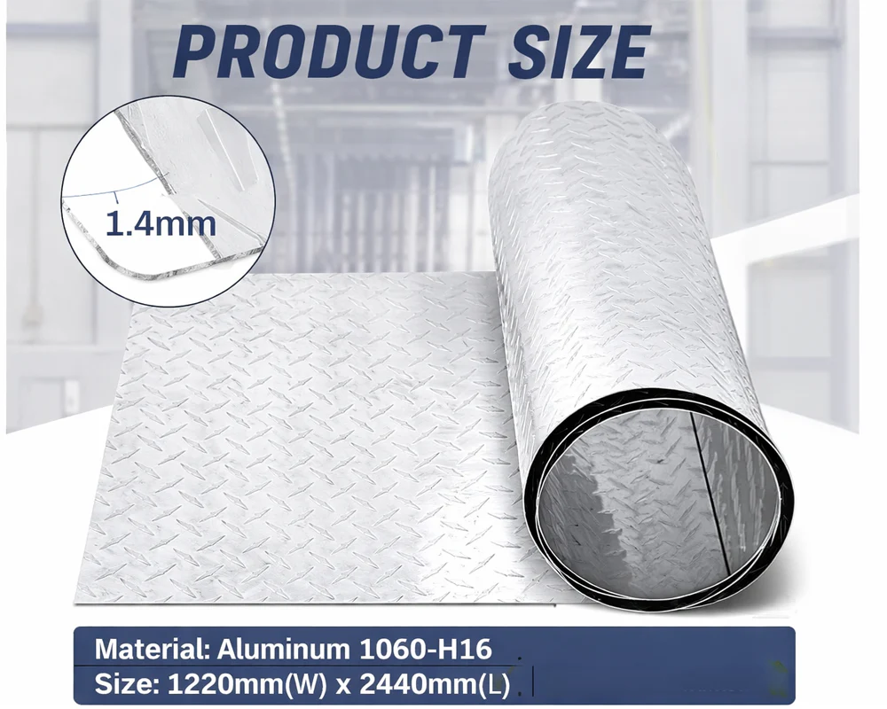 1.4mm Checker Plate Sheet - Image 3