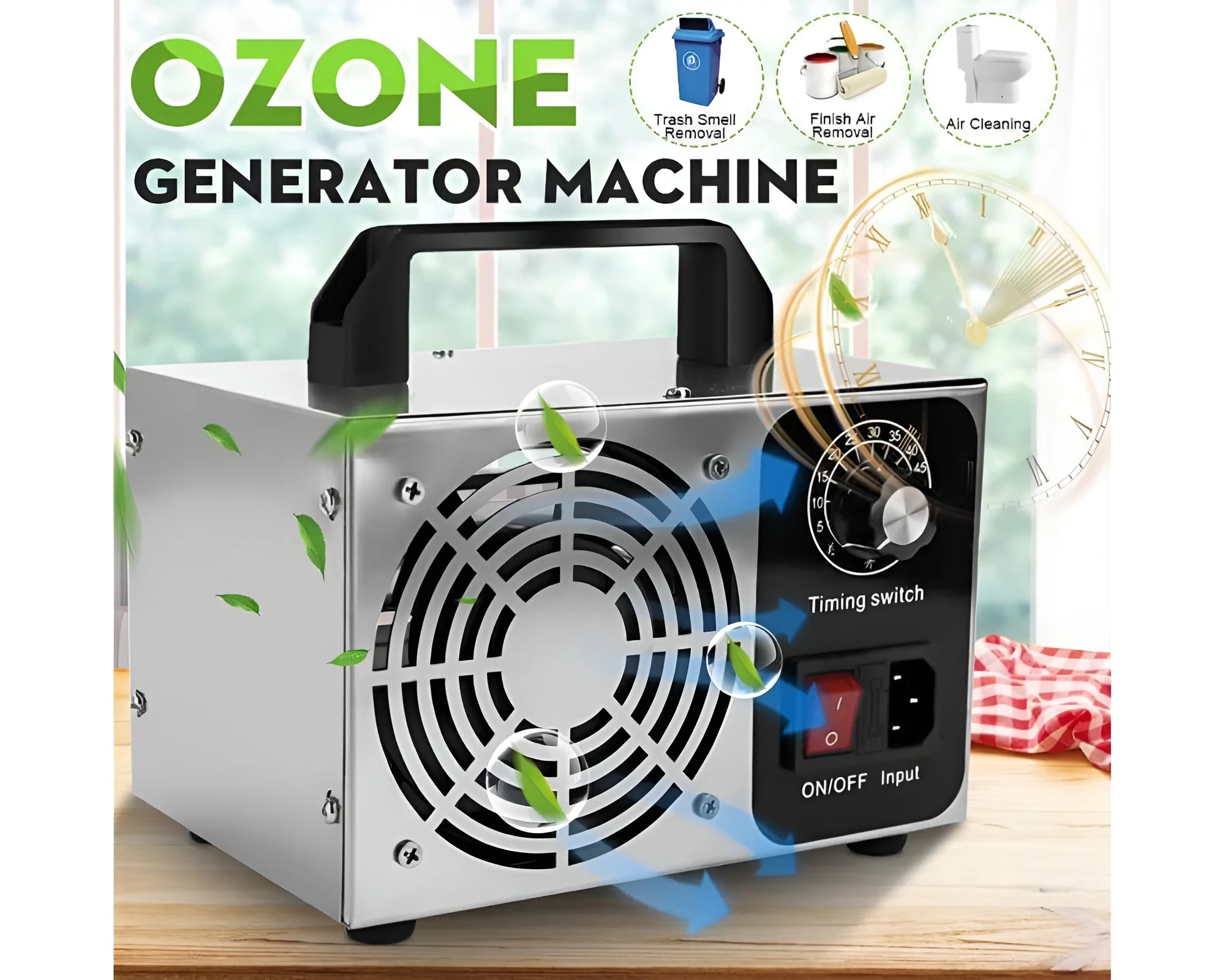 15G Ozone Generator Machine Air Filter Purifier Fan - Image 2
