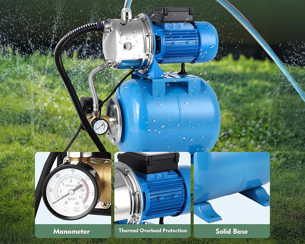 1.6HP Pressure Tank Booster Pump - Image 6