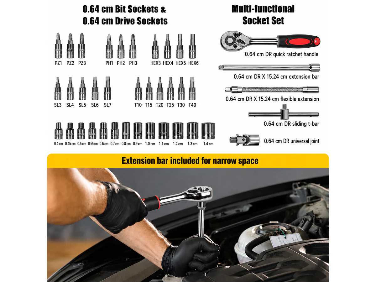 171 PCS Socket Wrench Auto Repair Tool - Image 2