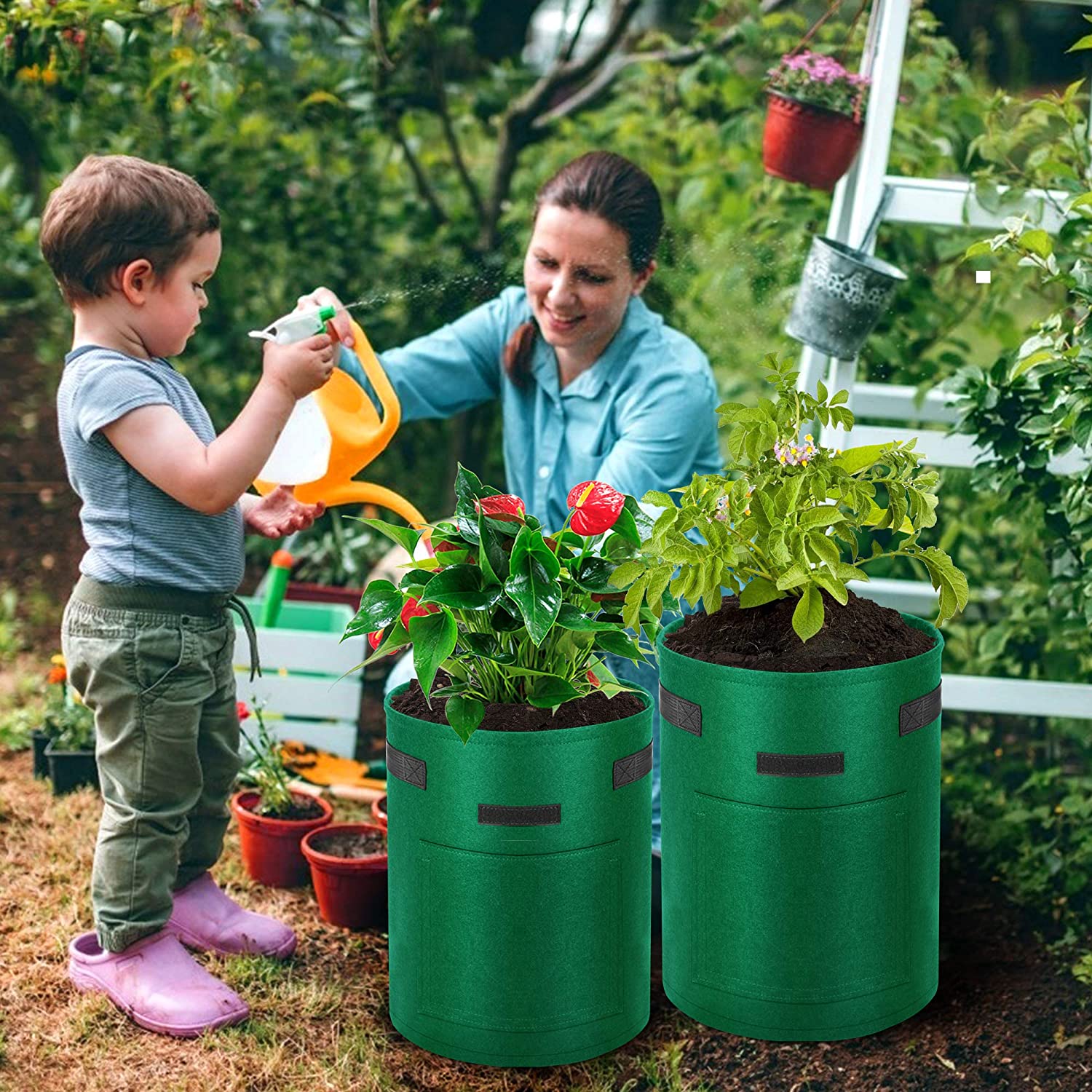 Plant Grow Bag with Window 25L 4PCs - Image 3