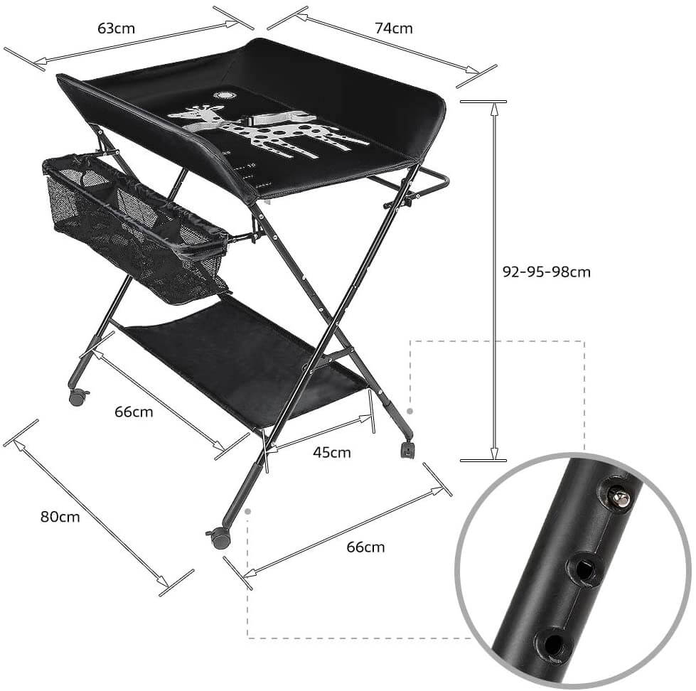 Baby changing station Foldable Nappy Table - Image 4
