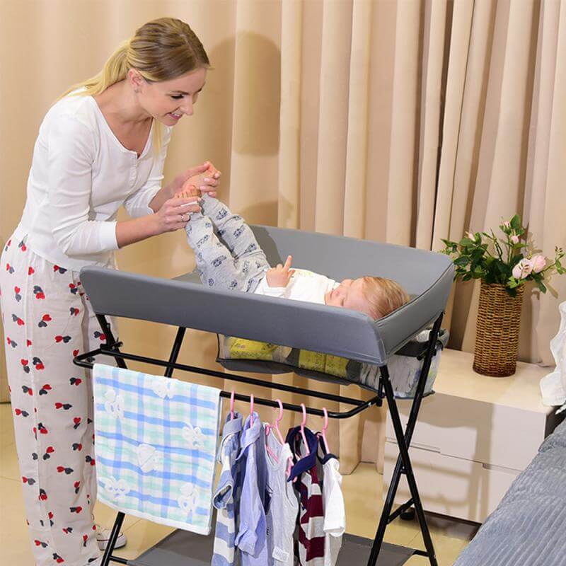 Foldable Nappy Care Station with Wheels - Image 2