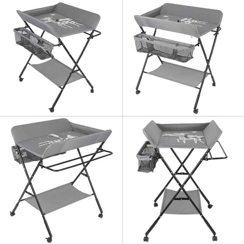Foldable Nappy Care Station with Wheels - Image 6