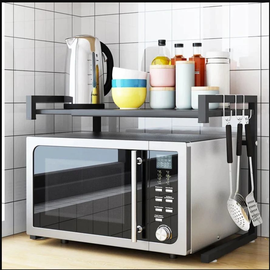 Microwave Oven Rack Stand Storage Cabinet Organizer - Image 2