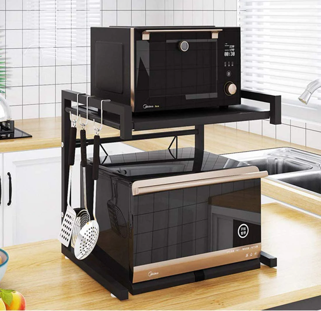 Microwave Oven Rack Stand Storage Cabinet Organizer - Image 3