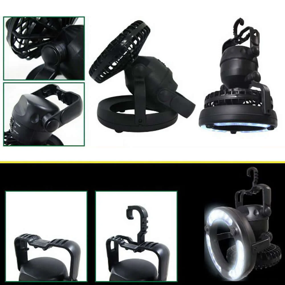 2 In 1 Camping Tent Lamp Lantern with Ceiling Fan - Image 2