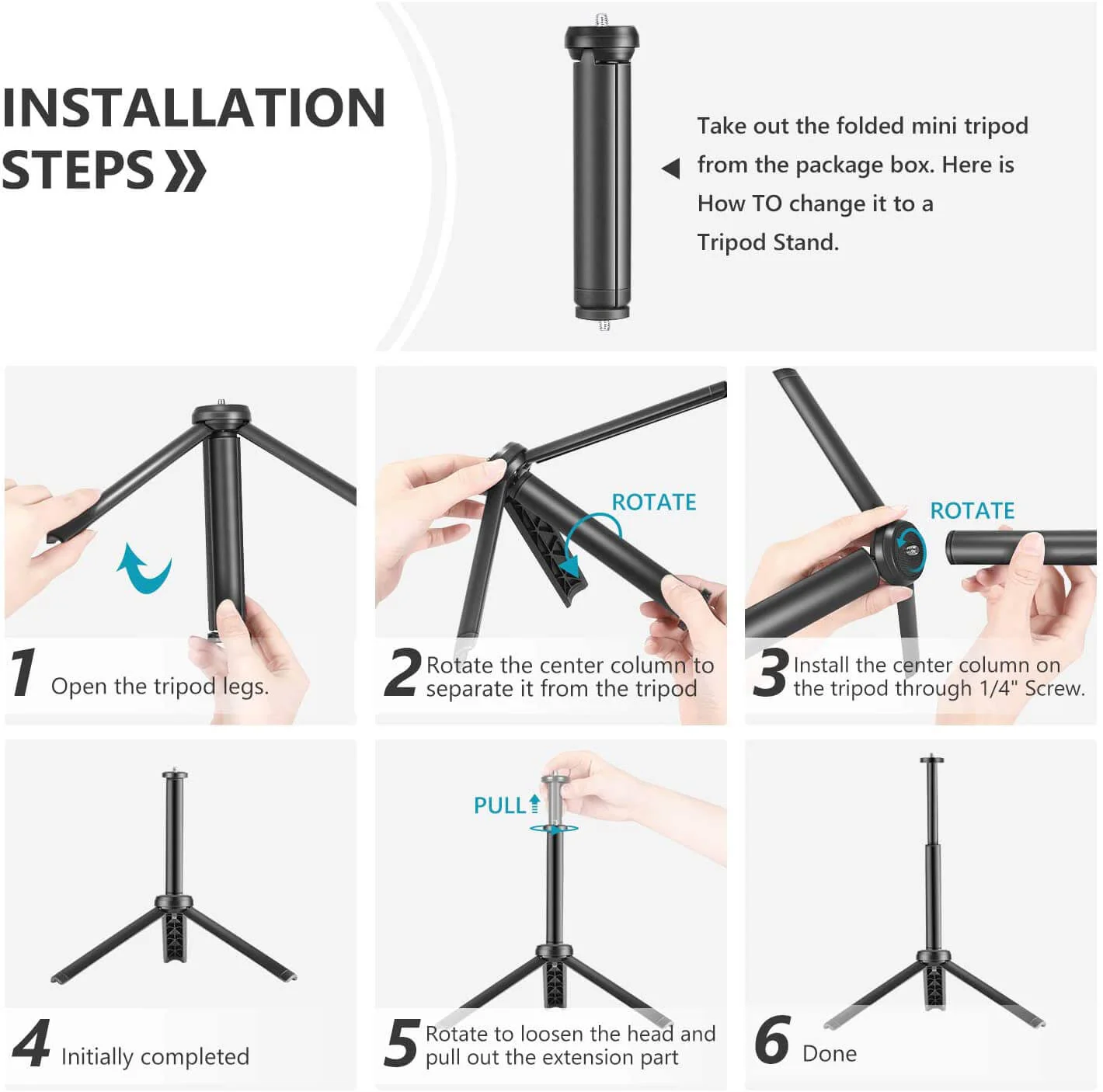 2-Pack Dimmable 5600K USB LED Video Light with Adjustable Tripod Stand - Image 9