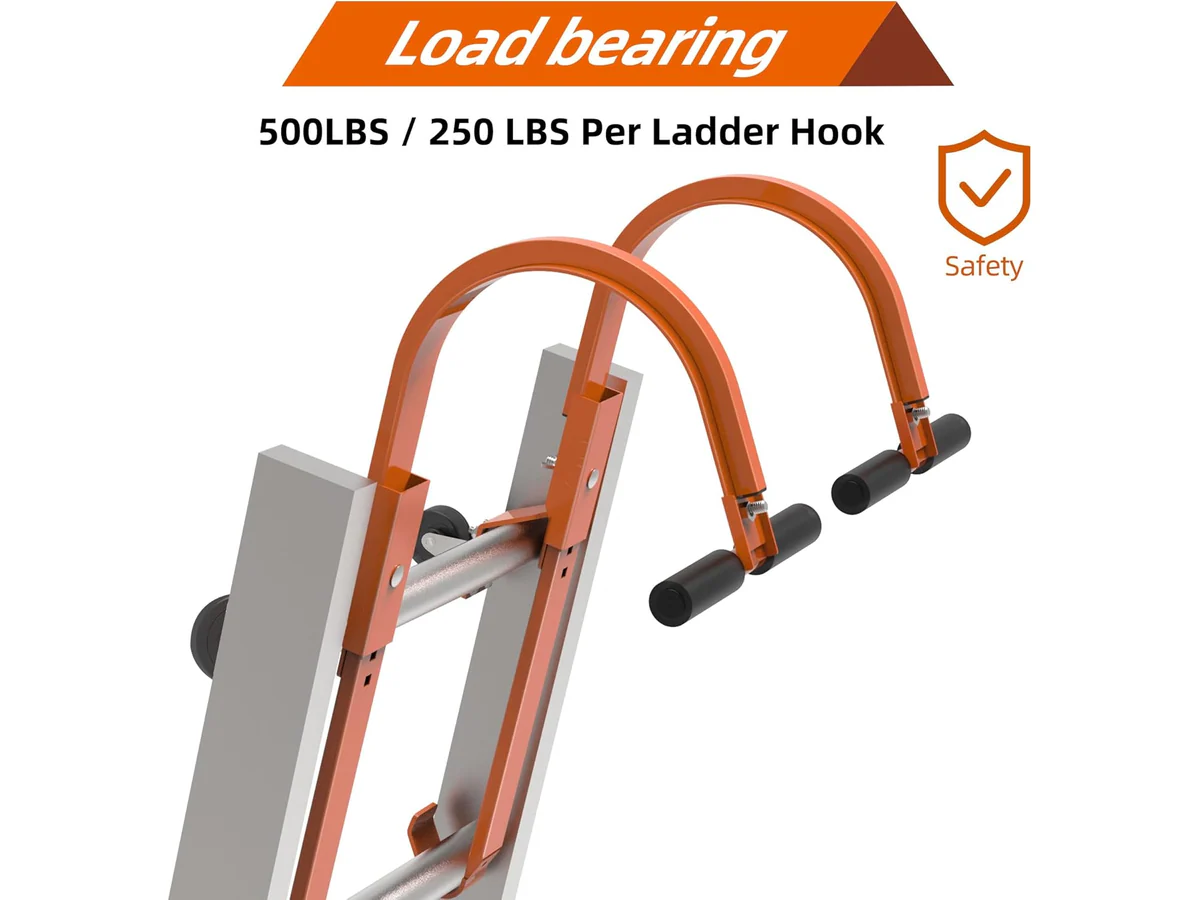 2 PCS Ladder Roof Hook with Wheel - Image 5