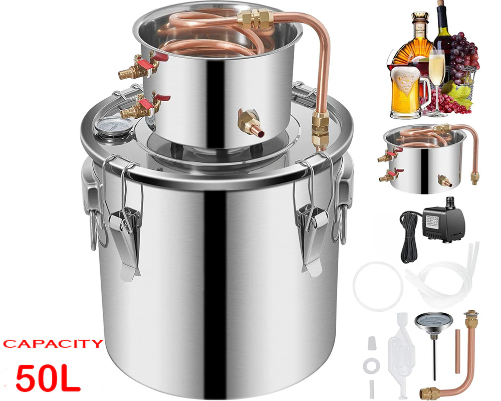 Water Distiller 50L – Stainless Steel Home Distillation System with Copper Coil Condenser - Image 10