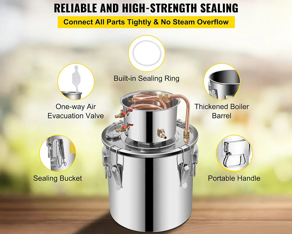Water Distiller 50L – Stainless Steel Home Distillation System with Copper Coil Condenser - Image 6