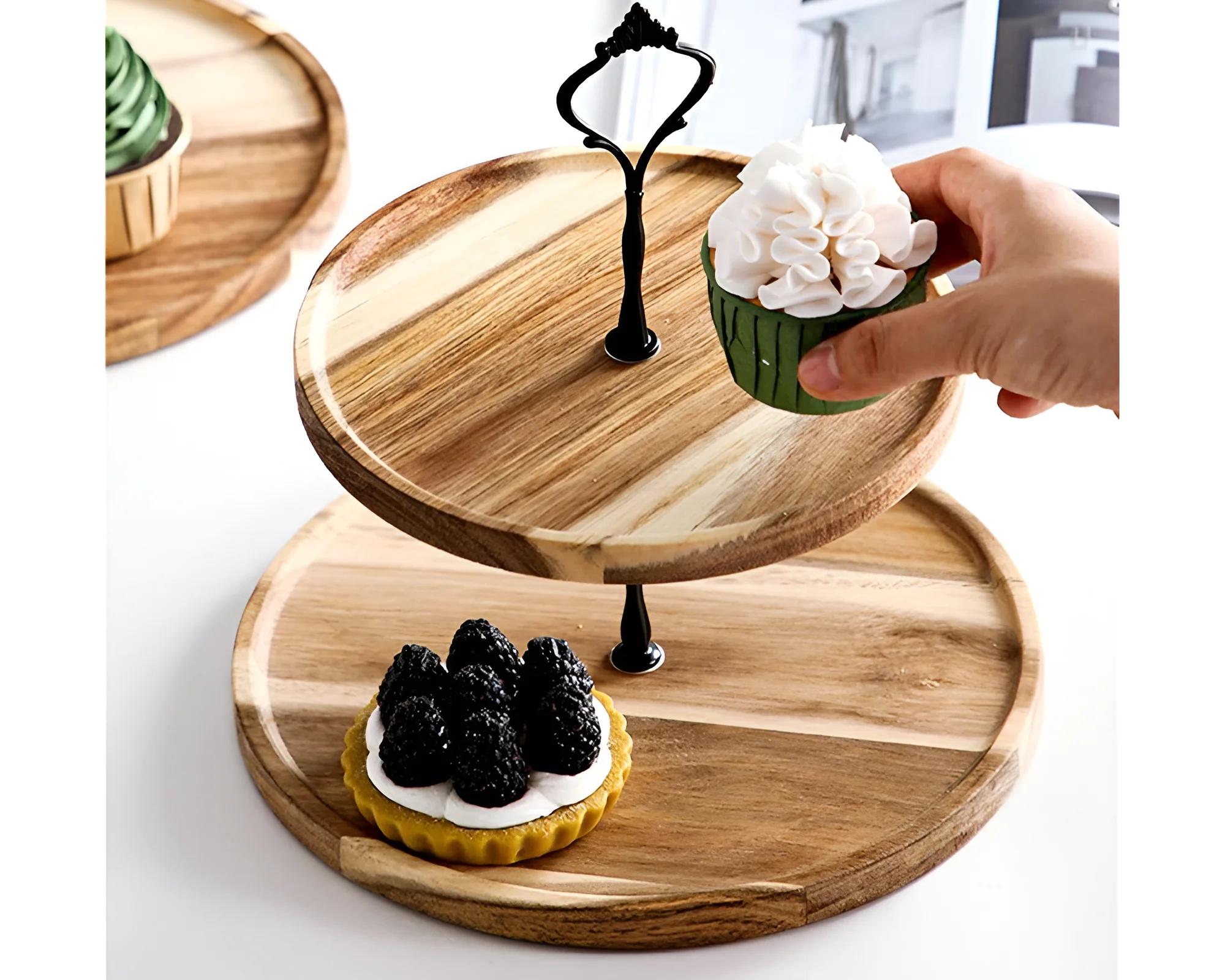 2 Tier Cake Plate Stand - Image 3
