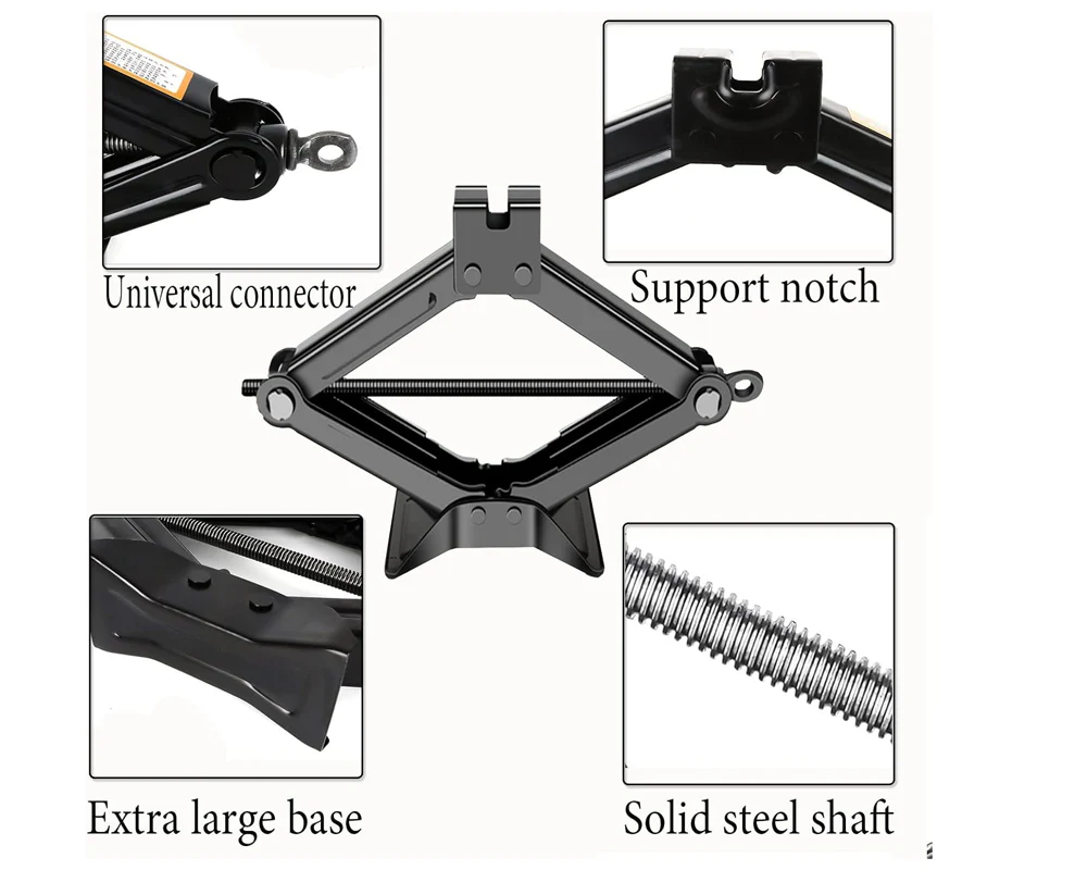 Heavy Duty 2 Ton Capacity Scissors Jack 2000 KG Manual Jack - Image 4