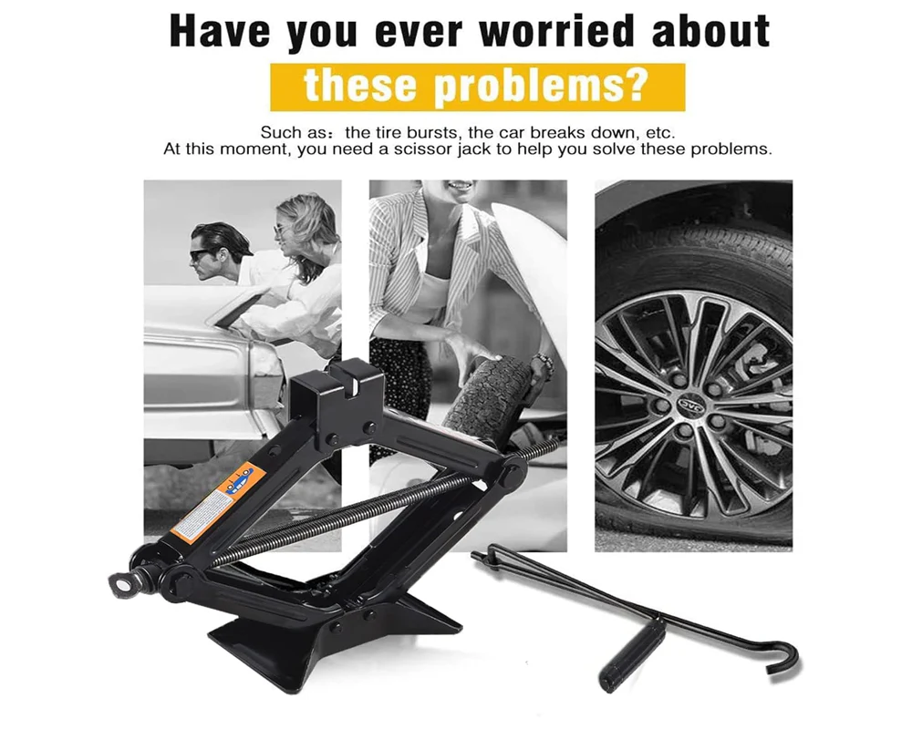 Heavy Duty 2 Ton Capacity Scissors Jack 2000 KG Manual Jack - Image 7