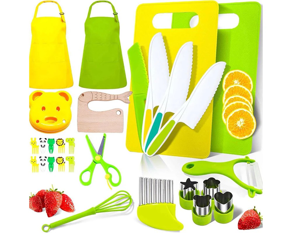 28-Piece Kids Safe Knife Set for Montessori Kitchen Tools - Image 2