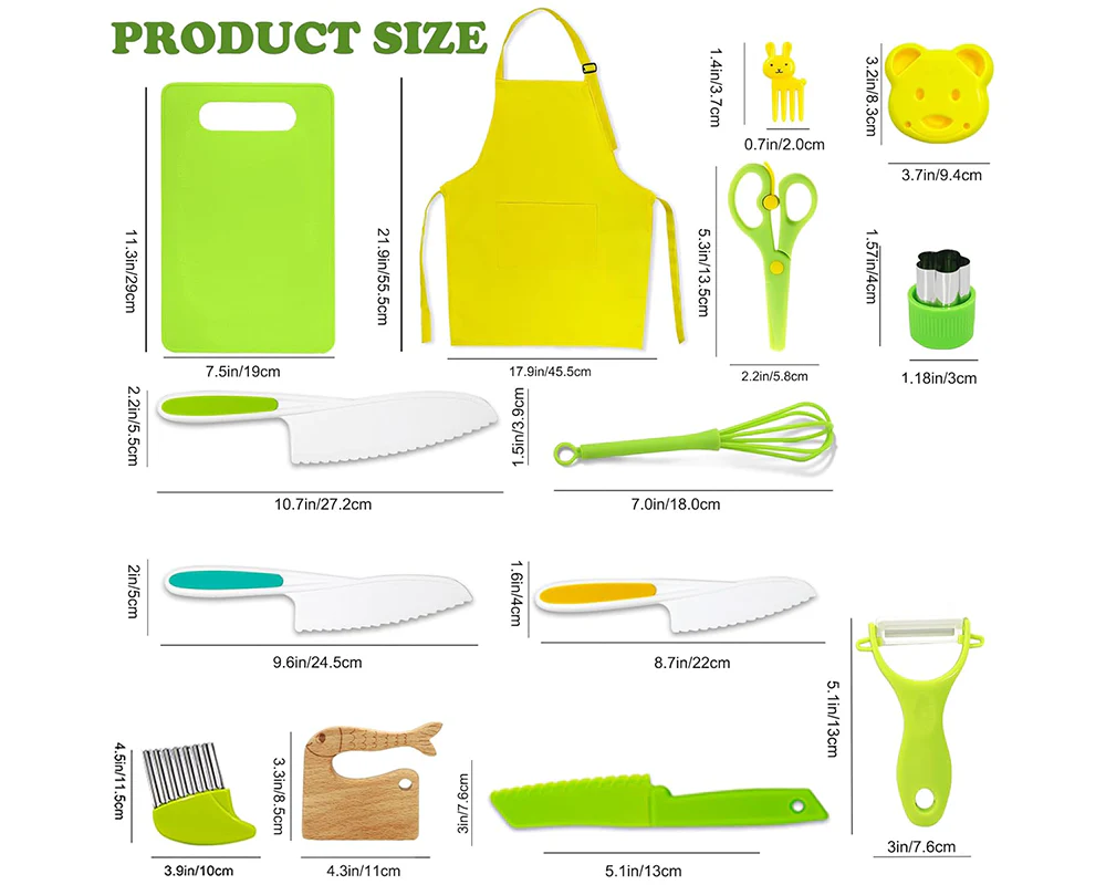 28-Piece Kids Safe Knife Set for Montessori Kitchen Tools - Image 7