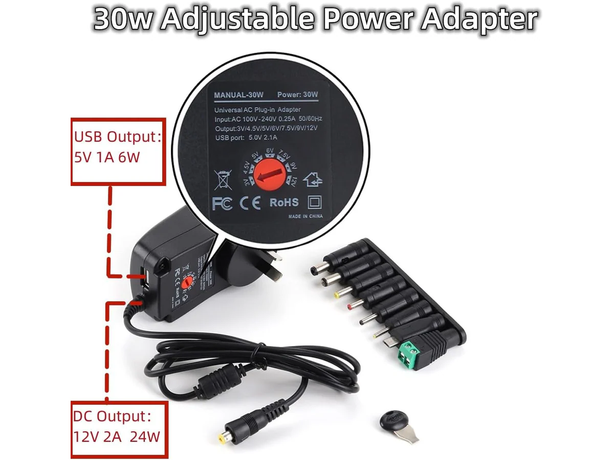 30W Adjustable Universal Power Adapter - Image 7