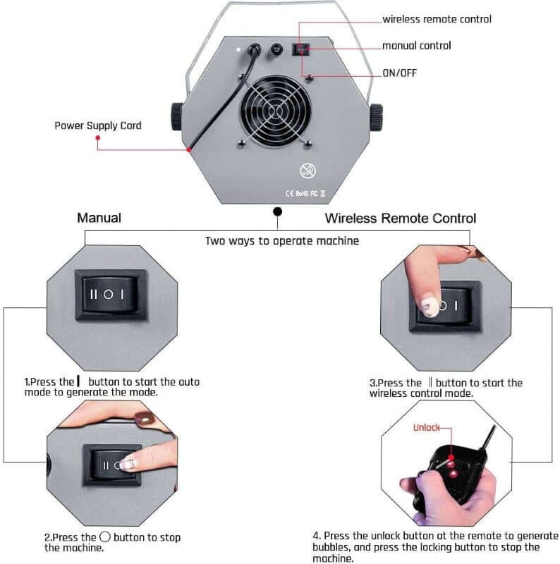 Portable Automatic Bubble Machine with Wireless Remote - Image 5