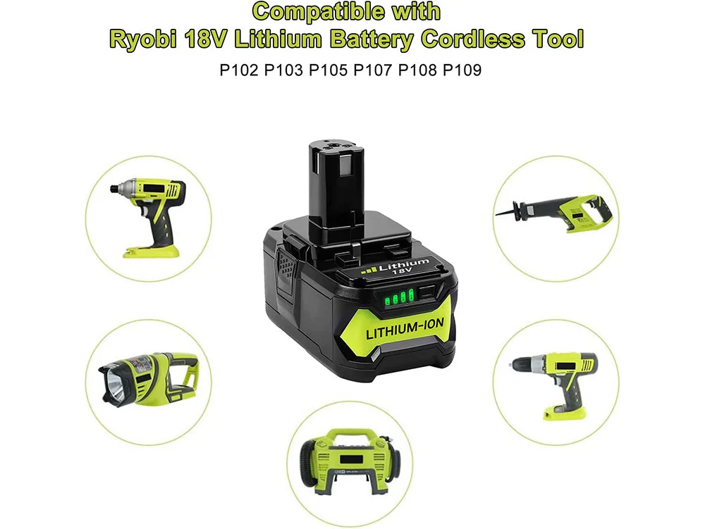 Ryobi Replacement Battery for Ryobi  P104 P105 P107 P108 - Image 6