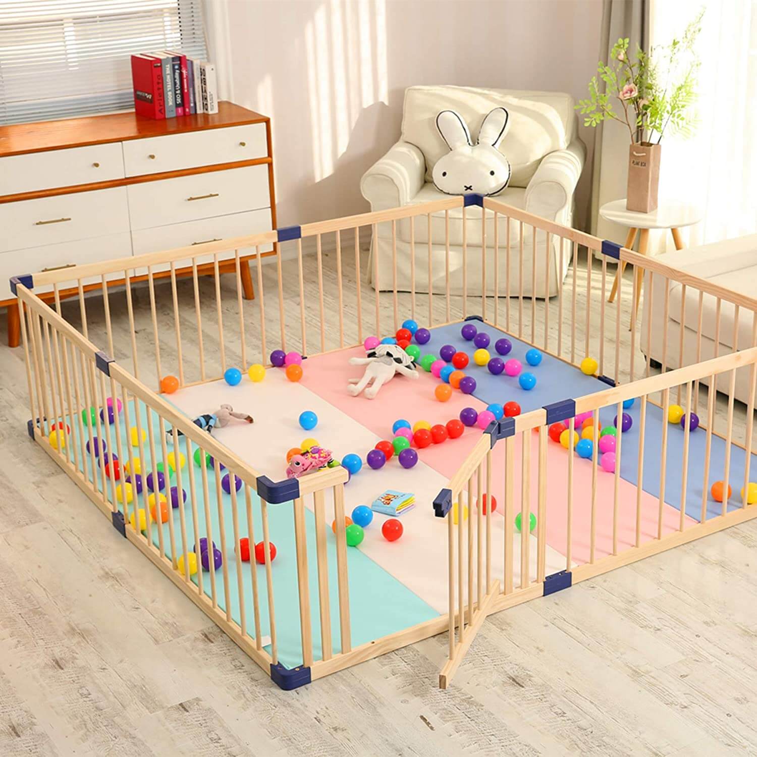 Baby Playpen Kids Play Fence with Door Playpen 8 Panel - Image 6