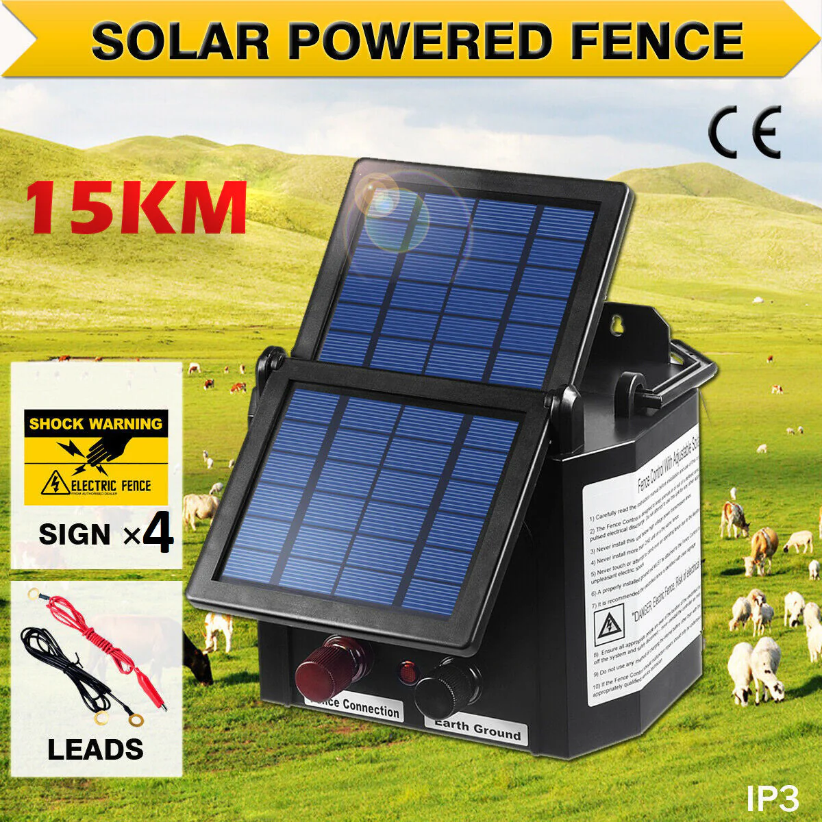 Solar Electric Fence Energizer 15kM - Image 4