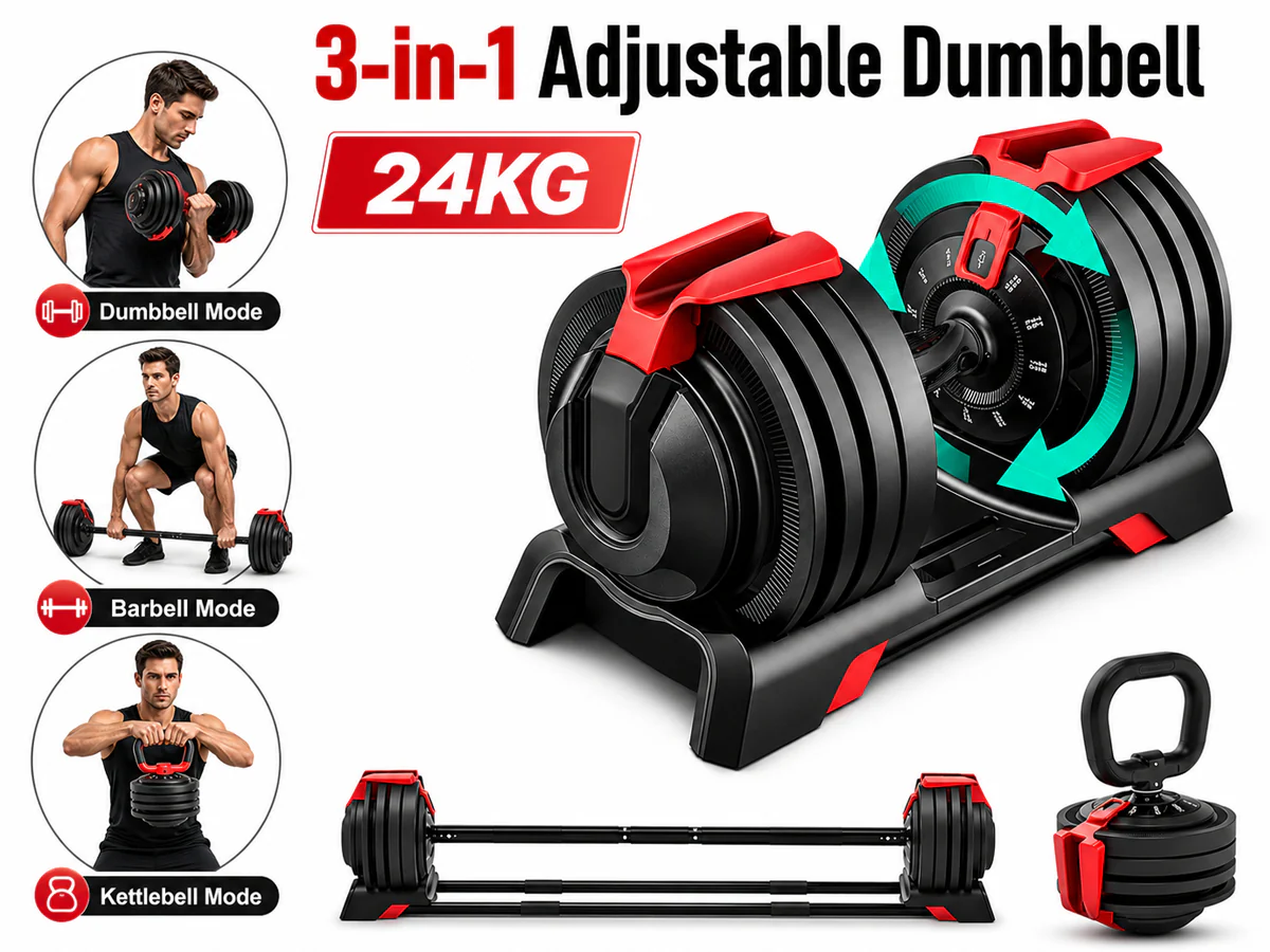 Adjustable dumbbells 24KG - Image 2