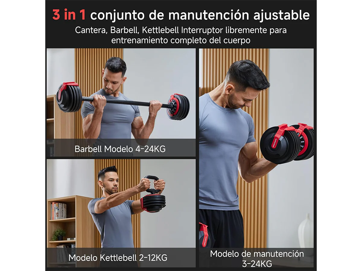 Adjustable dumbbells 24KG - Image 3