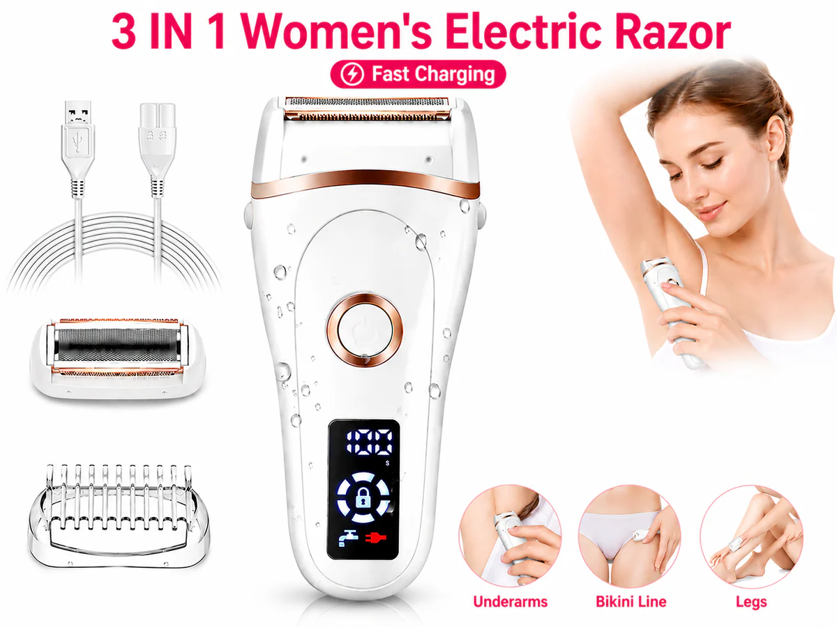 Rechargeable Electric Hair Remover Epilator Hair Shaver - Image 2