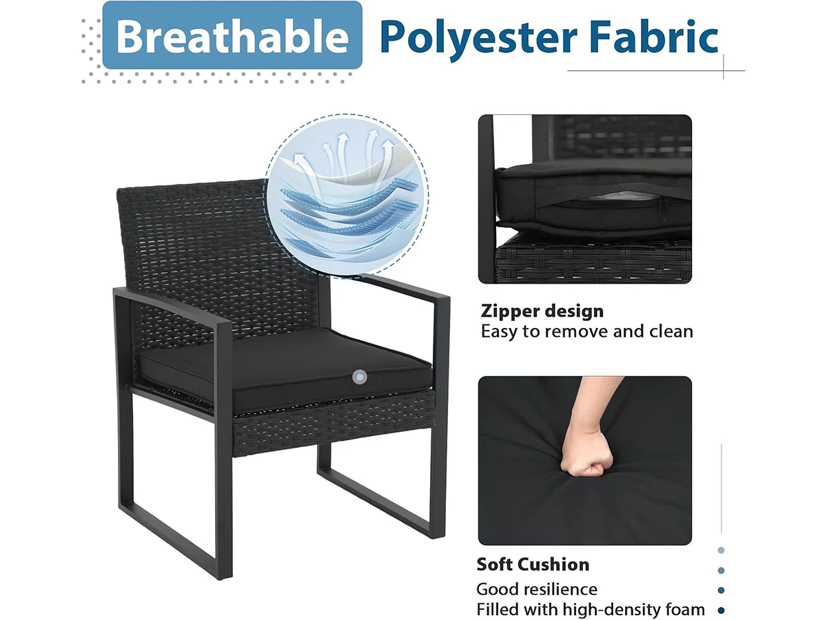 Outdoor Wicker Bistro Set - Image 5