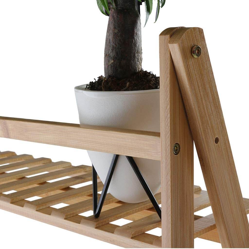 3 Tier Foldable Bamboo Deco Plant Rack - Image 6