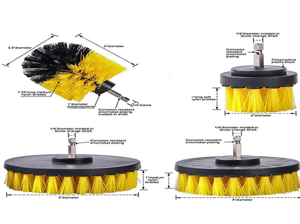 Drill Brush Attachment Set Power Scrubber Brush Cleaning Kit 3pcs - Image 5