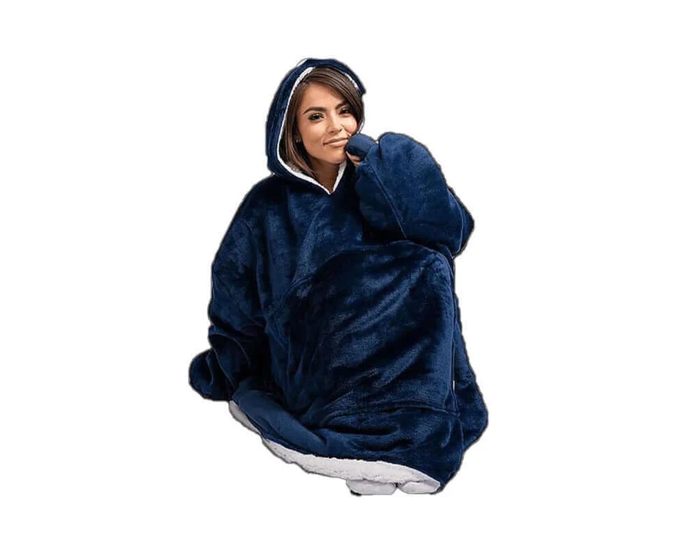 Blanket Hoodie Sweatshirt Soft & Warm Fleece Blanket Hoodie - Image 5