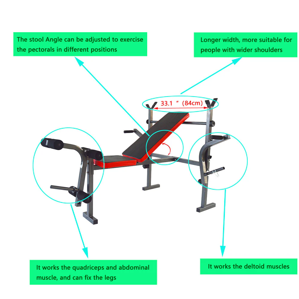 Multifunctional Adjustable Weight Bench - Image 3