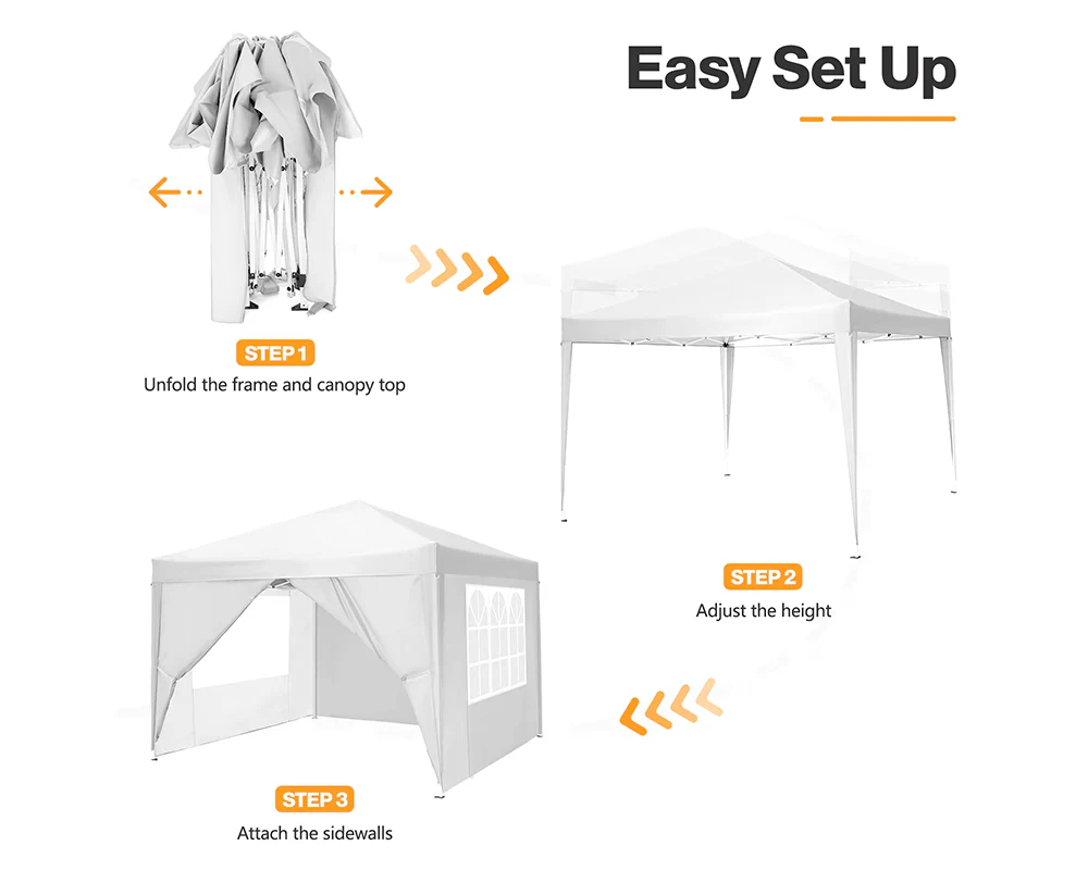 Foldable Outdoor Pop Up Gazebo 3x3M - Image 7