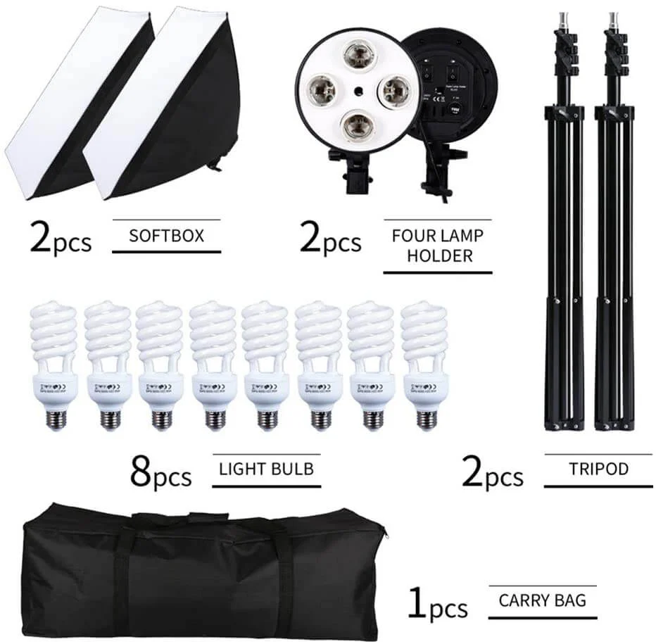4 Head Photography Studio Lighting Kit - Image 6
