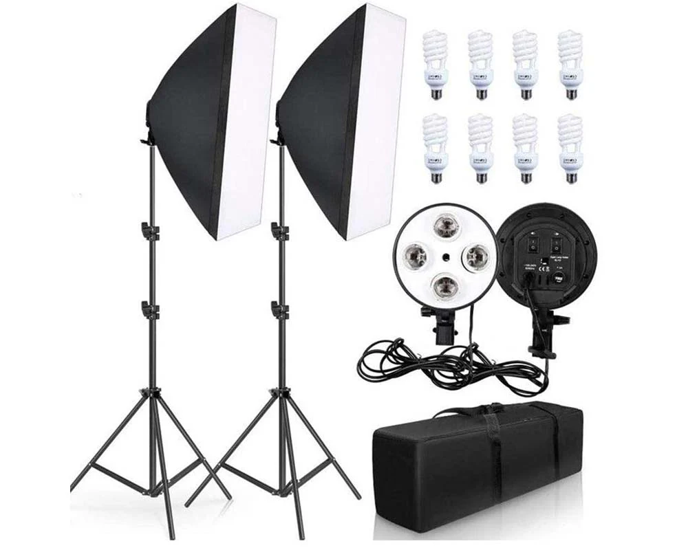 4 Head Photography Studio Lighting Kit - Image 9