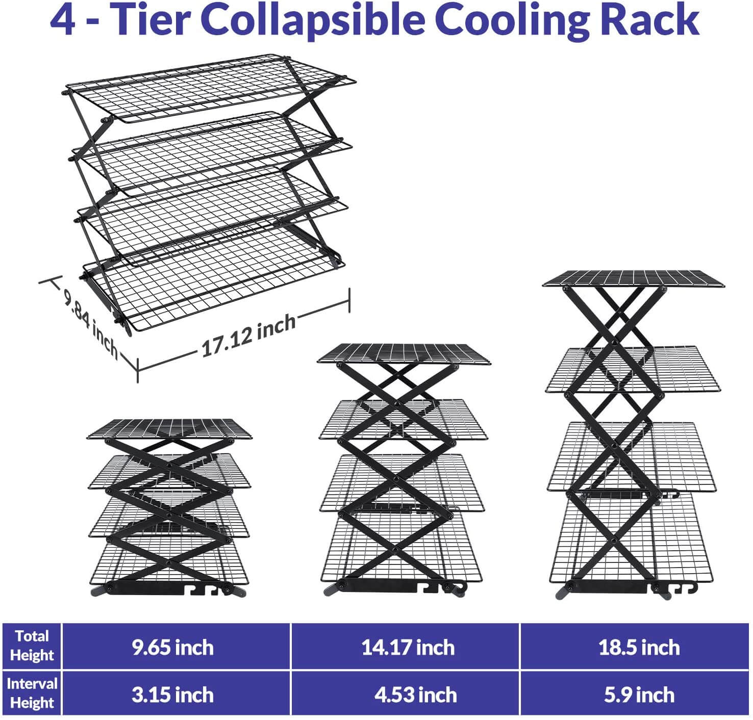 Stainless Steel Nonstick Three-Layer Baking Cooling Racks - Image 3