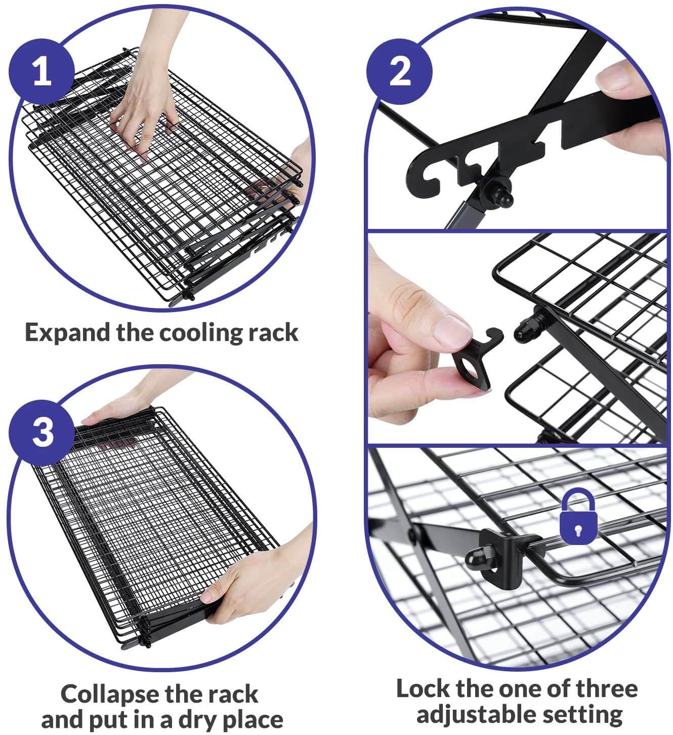 Stainless Steel Nonstick Three-Layer Baking Cooling Racks - Image 4